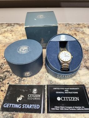 Citizen Eco Drive Two-Tone Metal Bracelet Watch Band - Silver & Gold Accents
